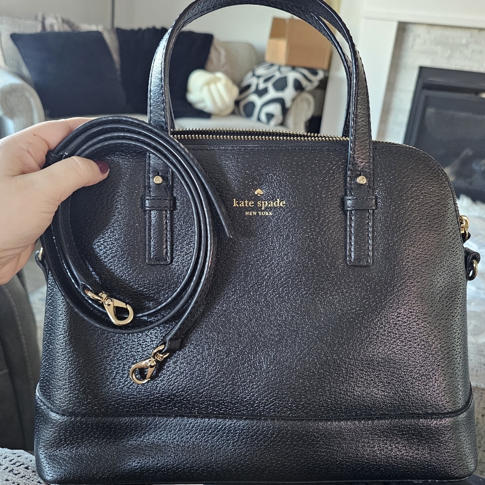 Kate Spade Black Leather Satchel